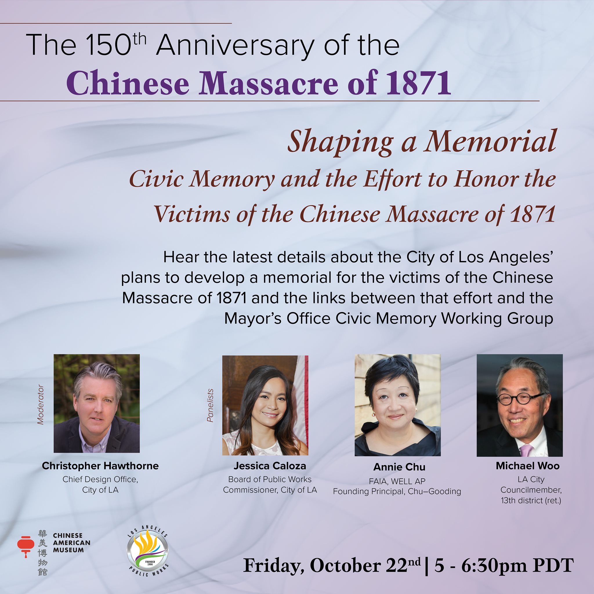 Chinese Massacre Memorial Panel with Annie Chu